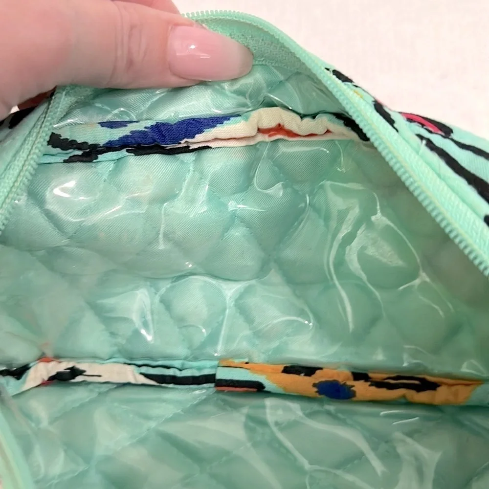 Vera Bradley Medium Cosmetic Bag Pueblo Cotton Pattern Travel - EUC